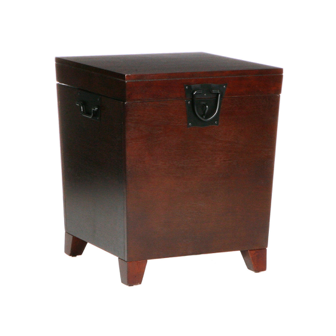 SwayLiving Pyramid Trunk End Table - Espresso ACCENT TABLES