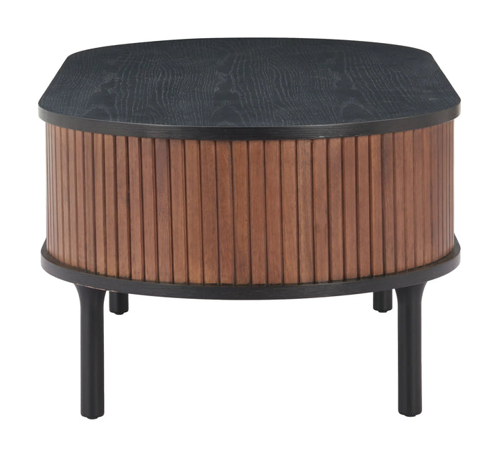 SwayLiving Koriana Coffee Table Black & Walnut COFFEE TABLES