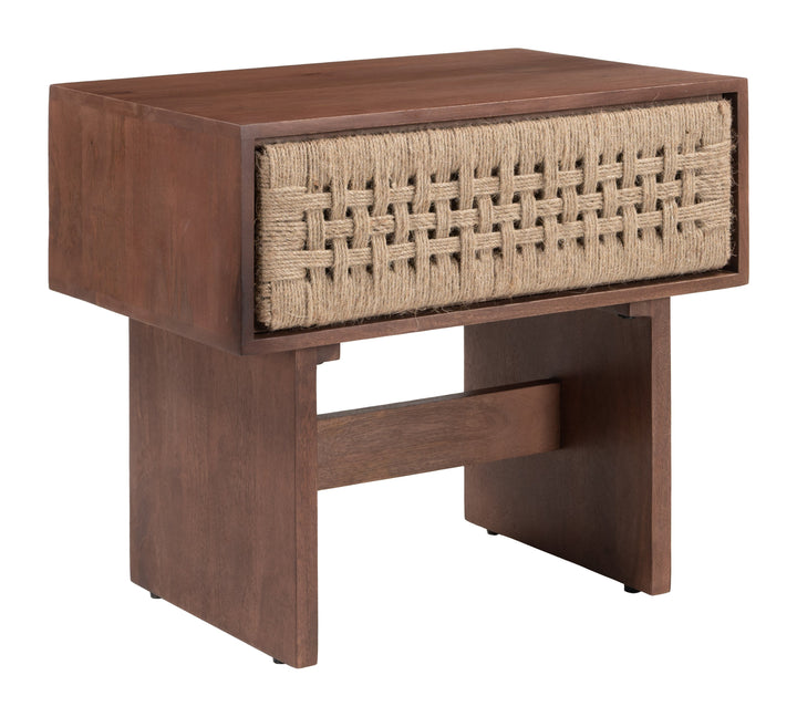 Amaria Nightstand Natural & Walnut