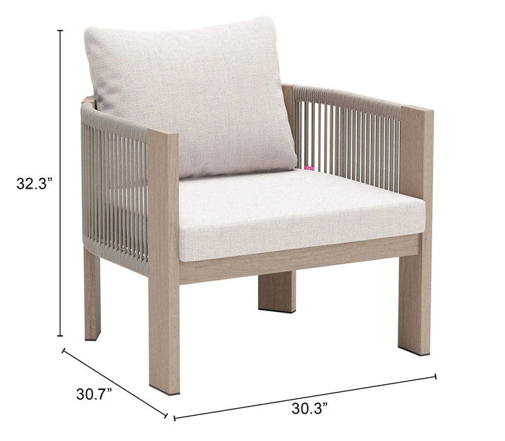 SwayLiving Rebel Accent Chair Beige OUTDOOR CHAISE LOUNGES