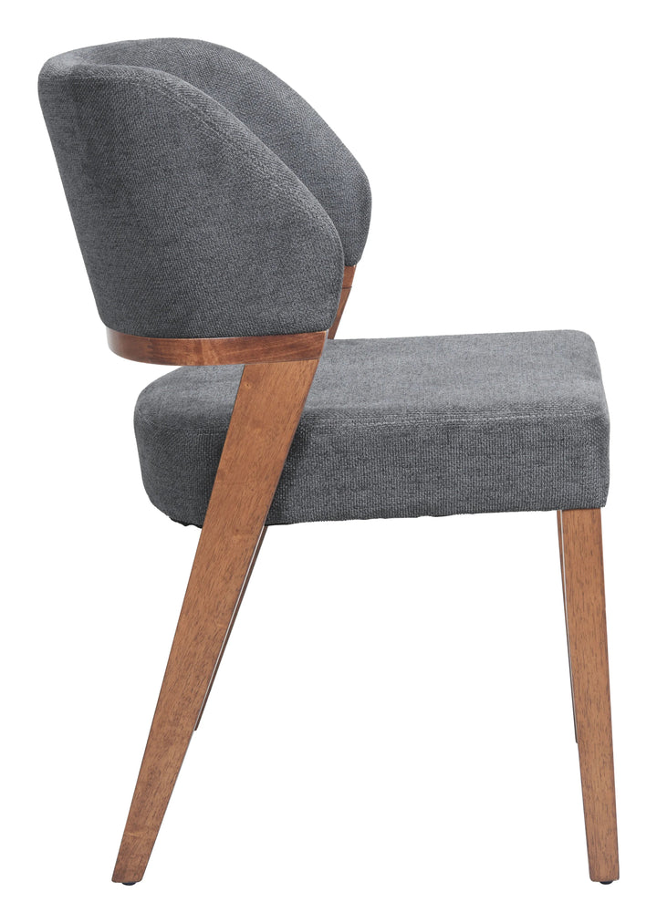 SwayLiving Sunobu Dining Chair (Set of 2) Azure Gray & Walnut DINING CHAIRS