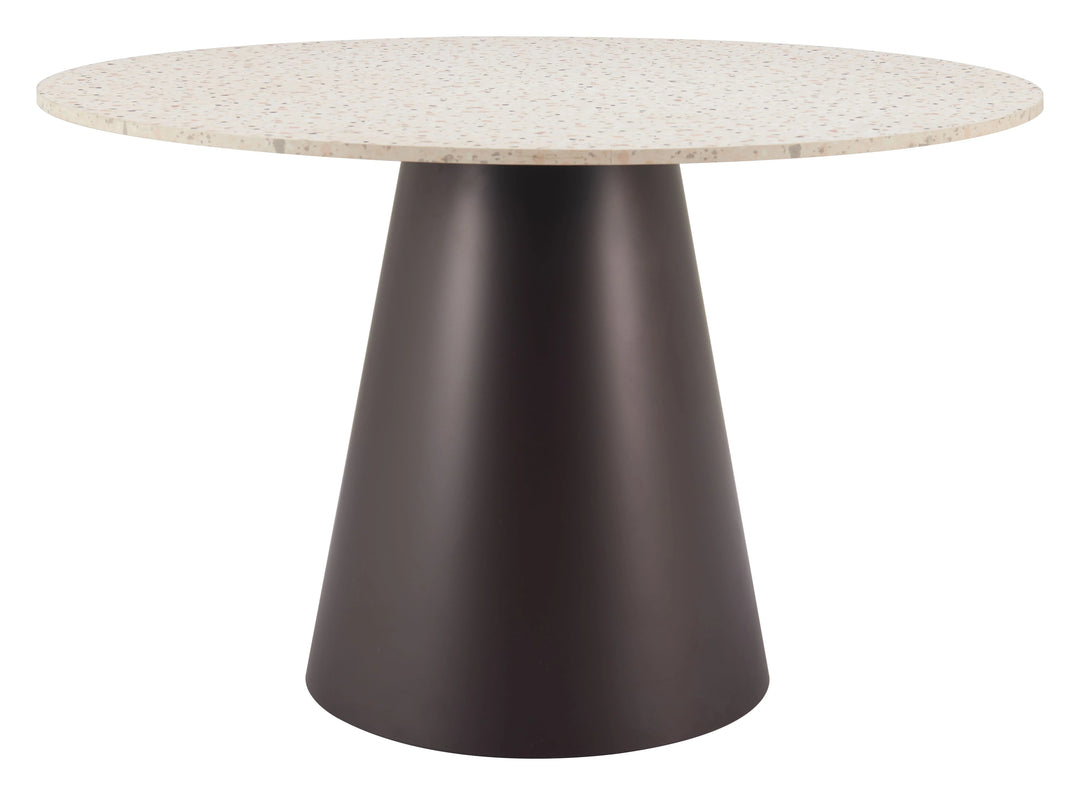 SwayLiving Jorf Dining Table Beige & Bronze DINING TABLES
