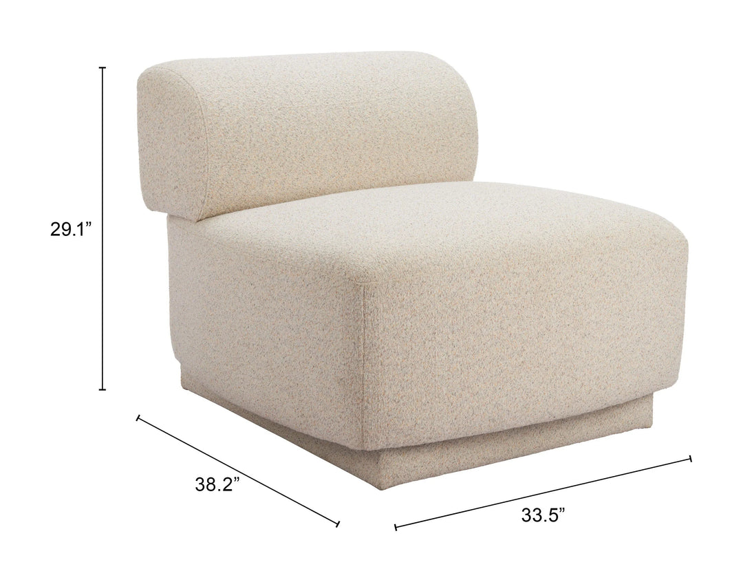 SwayLiving Anese Accent Chair Multigrain Beige ACCENT + LOUNGE CHAIRS
