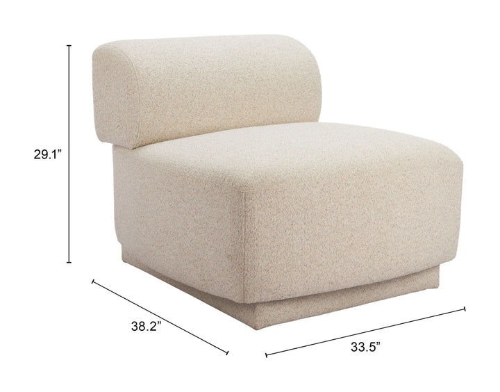 SwayLiving Anese Accent Chair Multigrain Beige ACCENT + LOUNGE CHAIRS