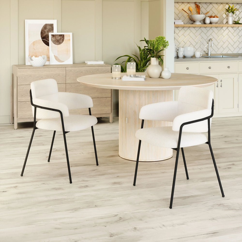 SwayLiving Marcel Dining Chair (Set of 2) Cream DINING CHAIRS