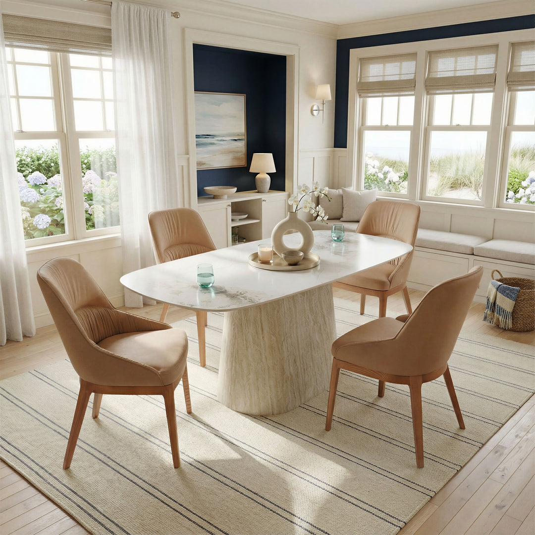 Nooka Dining Table White & Natural