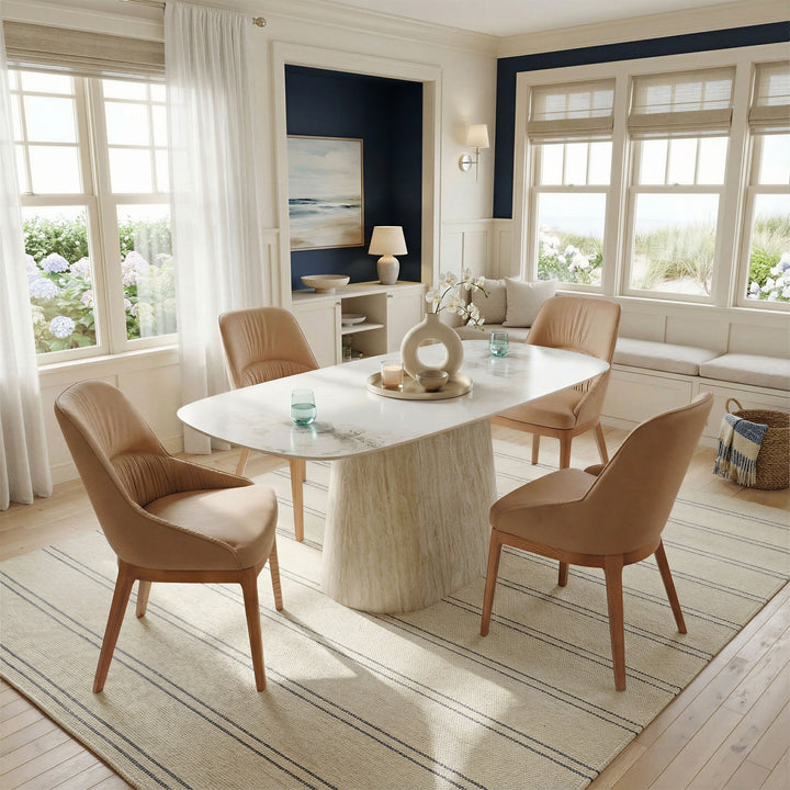 Nooka Dining Table White & Natural