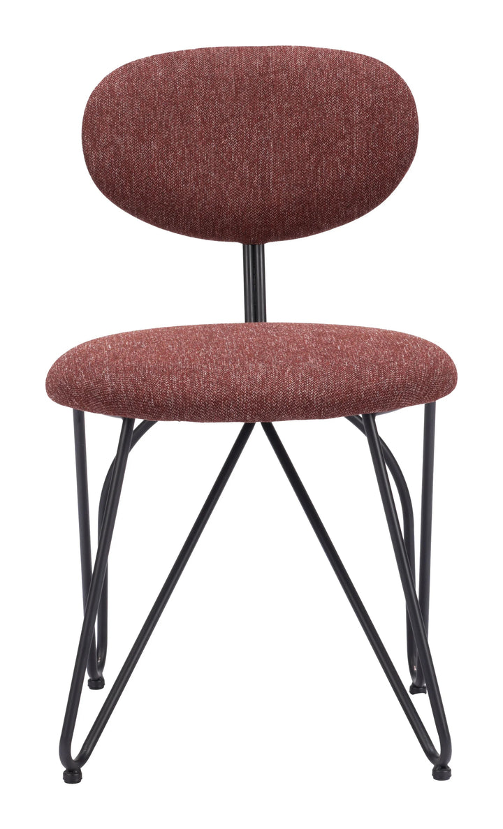 SwayLiving Novi Dining Chair (Set of 2) Maroon Brown DINING CHAIRS