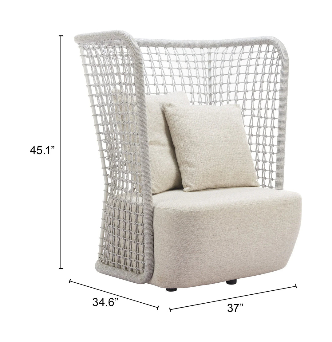 SwayLiving Hudu Accent Chair Beige OUTDOOR CHAISE LOUNGES