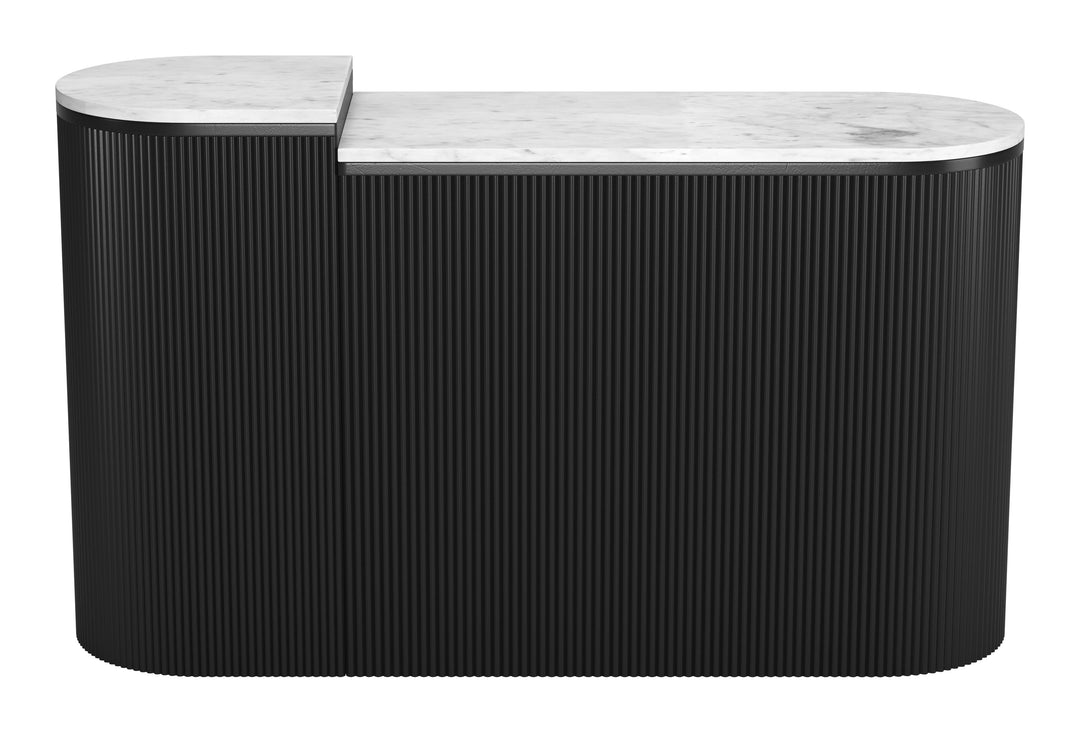 Ormara Console Table Set (2-Piece) White & Black