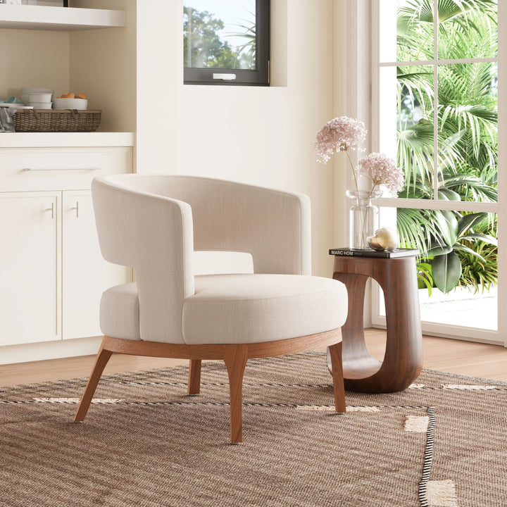 SwayLiving Penryn Accent Chair Beige ACCENT + LOUNGE CHAIRS