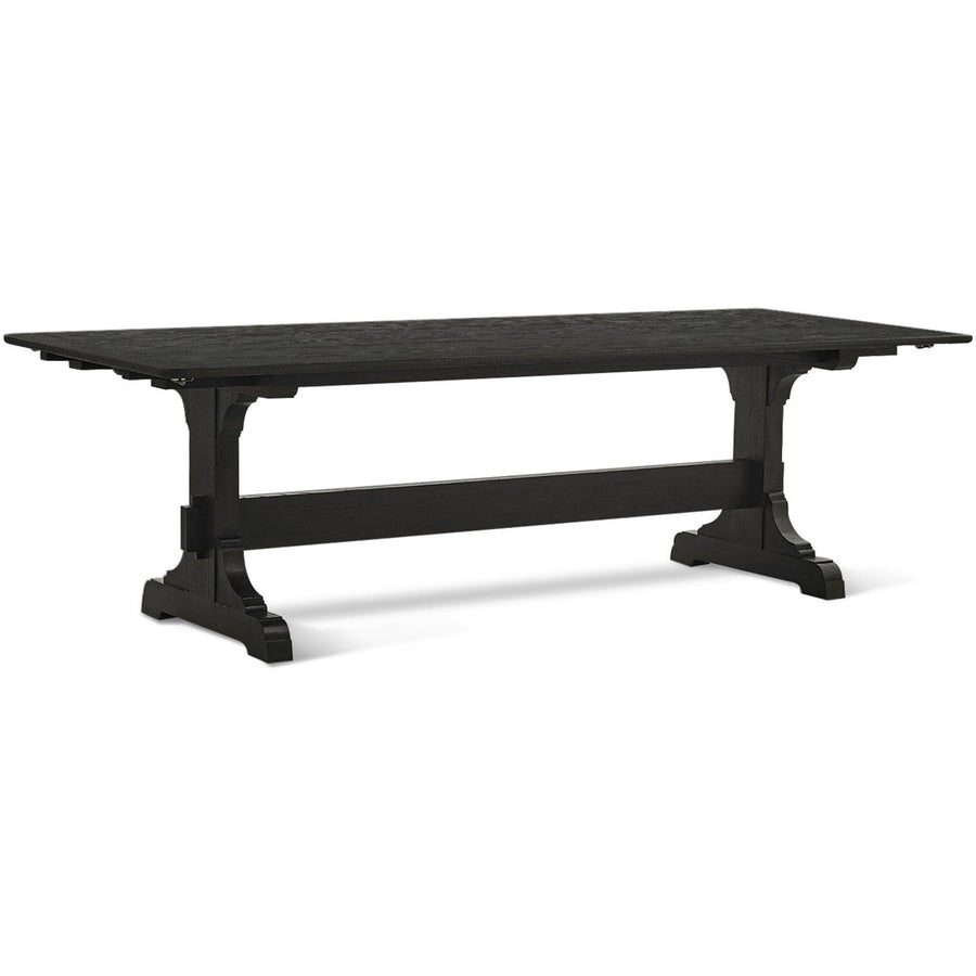 SwayLiving Timeless Epoch Trestle Dining Table in Ebonized Oak DINING TABLES