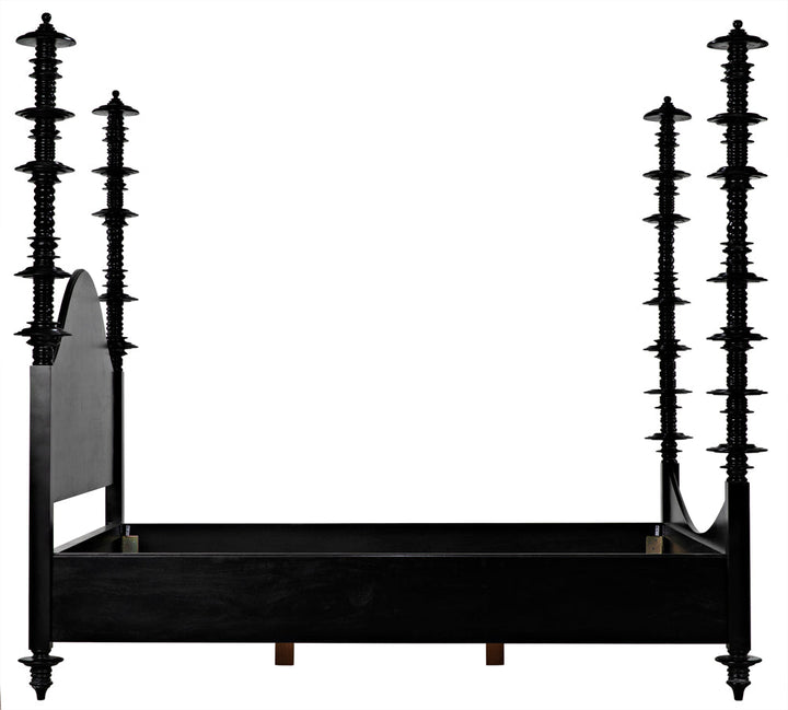 SwayLiving - Ferret Bed, Cal-King, Hand Rubbed Black - GBED109CKHB