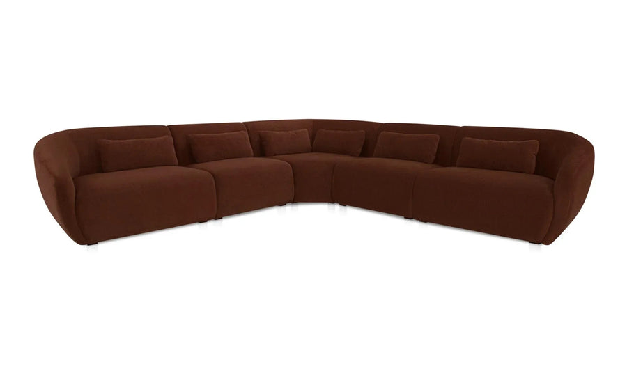 Amelia Classic L-Shaped Modular Left Sectional Chestnut - SwayLiving