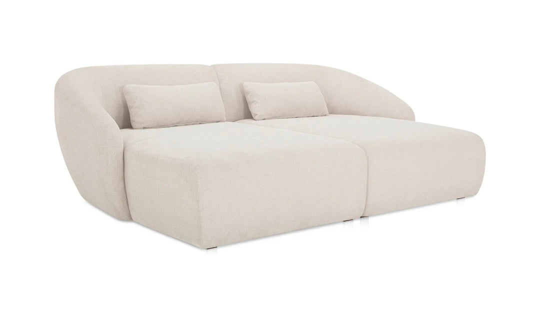Amelia Double Chaise Modular Sectional Warm White - SwayLiving