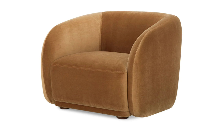 Faye Accent Chair Tan Faux Mohair - SwayLiving