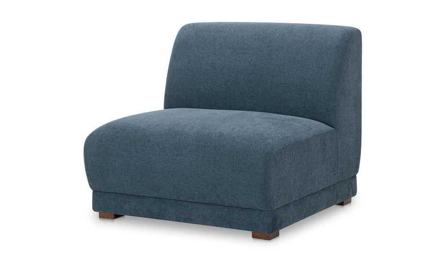 Fraser Slipper Chair Deep Blue - SwayLiving