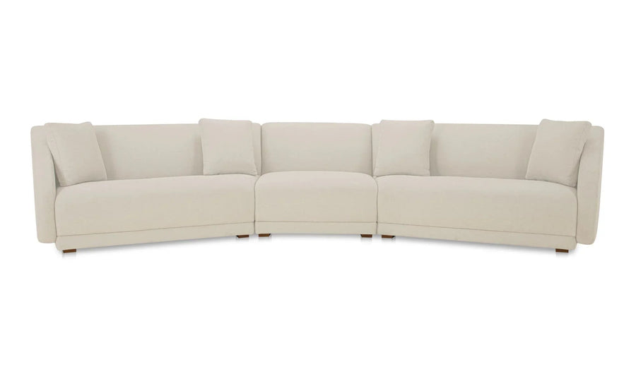 Fraser 3 Piece Modular Sectional with Slipper White - SwayLiving