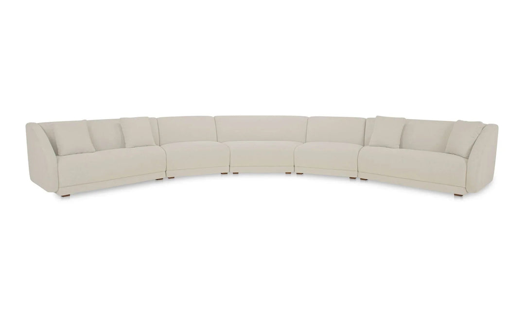 Fraser 5 Piece Modular Sectional White - SwayLiving