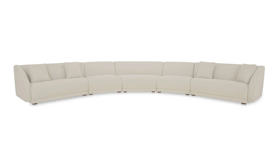 Fraser 5 Piece Modular Sectional White - SwayLiving
