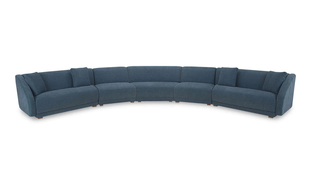 Fraser 5 Piece Modular Sectional Deep Blue - SwayLiving