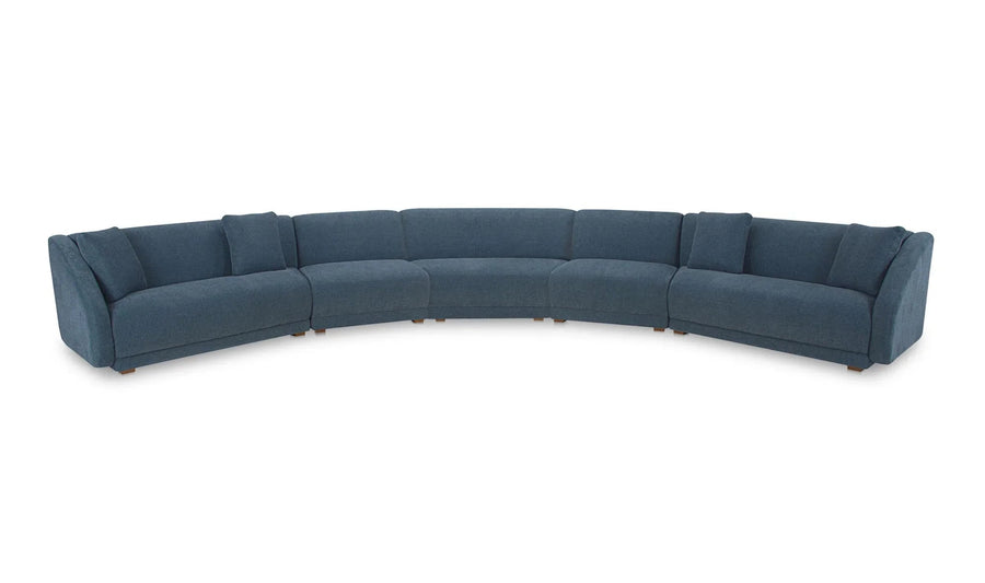 Fraser 5 Piece Modular Sectional Deep Blue - SwayLiving