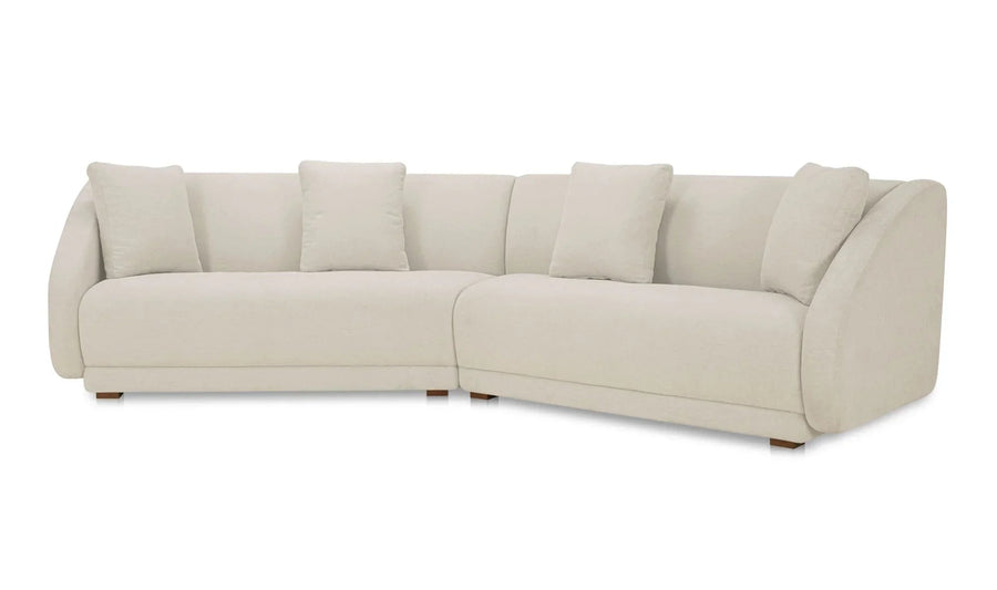 Fraser 2 Piece Modular Sofa White - SwayLiving