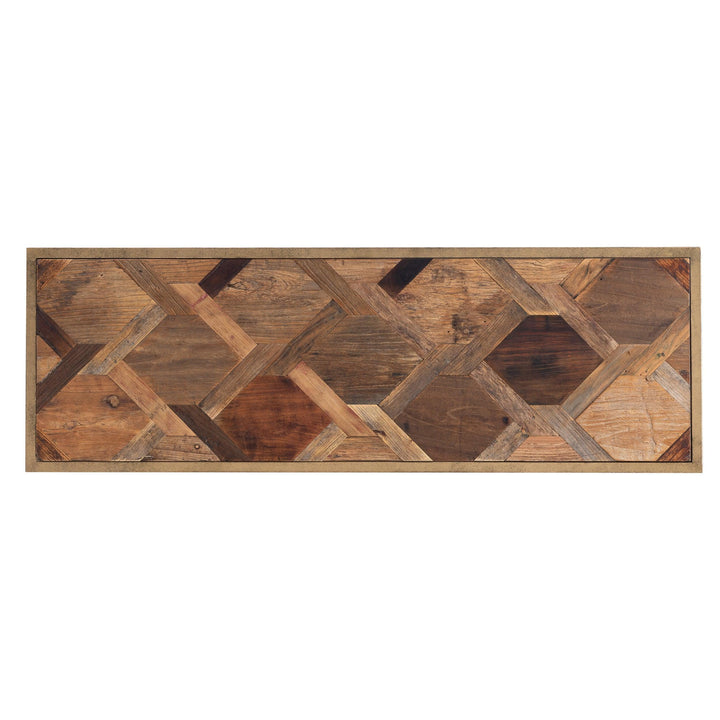 SwayLiving Dorville Reclaimed Wood Patchwork Console Table CONSOLE TABLES