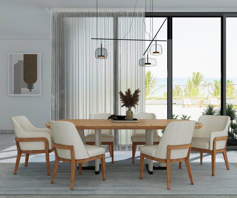 SwayLiving Portico Upholstered Arm Chair - Set of 2 DINING CHAIRS