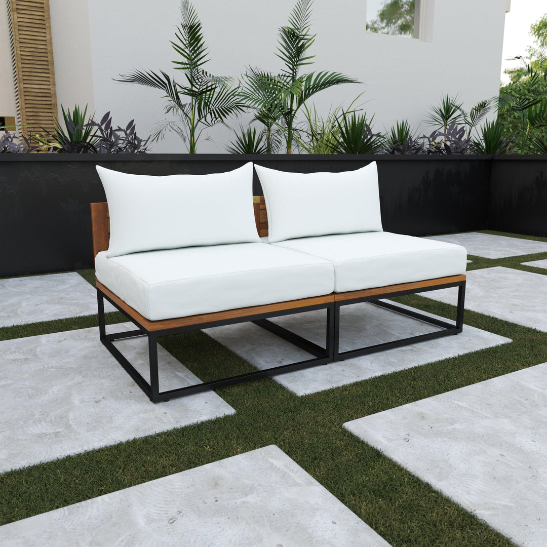 SwayLiving Taradale Modular Outdoor Loveseat w/ Cushions OUTDOOR SOFAS + SECTIONALS