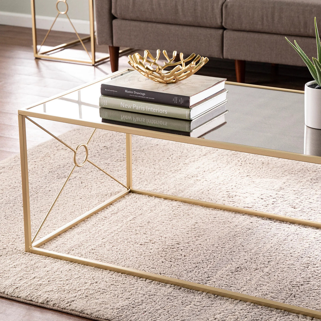 SwayLiving Larden Mirror-Top Cocktail Table COFFEE TABLES