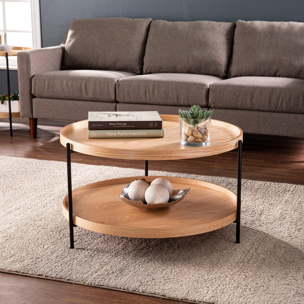 SwayLiving Verlington Round Cocktail Table - Natural COFFEE TABLES