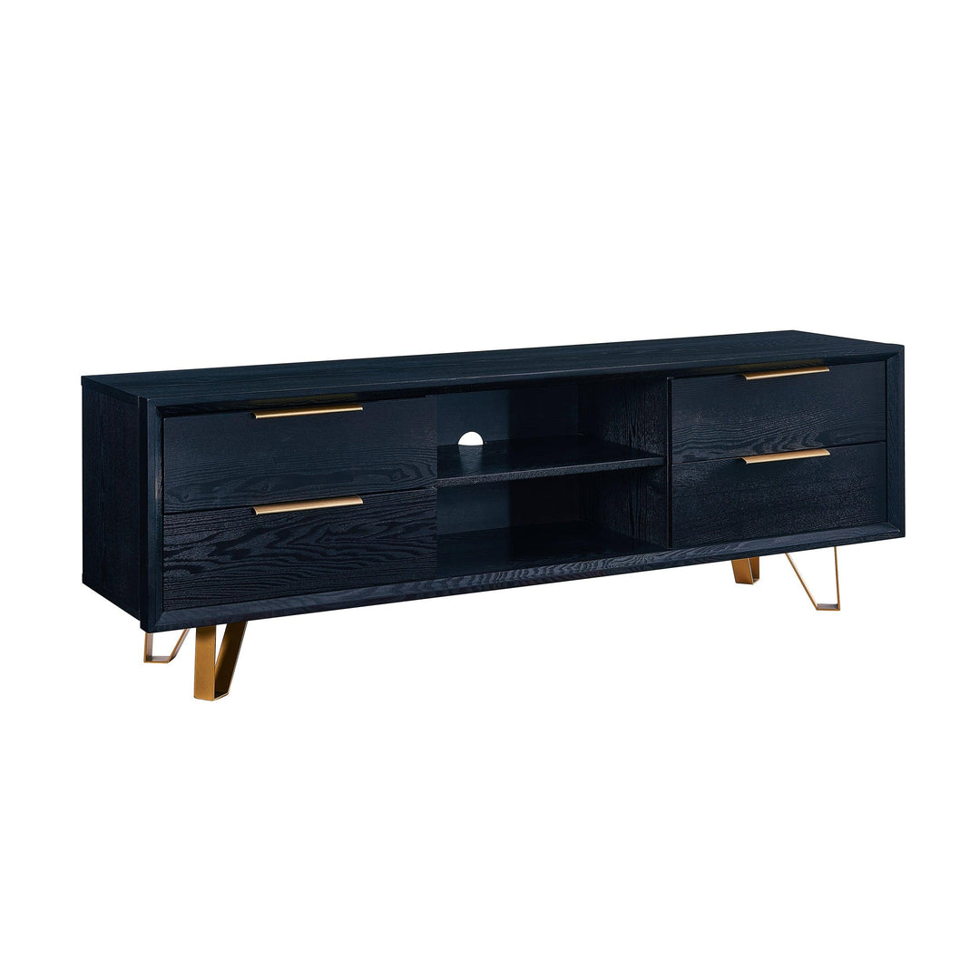 SwayLiving Malone Black Entertainment Console CONSOLE TABLES