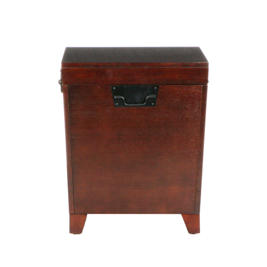 SwayLiving Pyramid Trunk End Table - Espresso ACCENT TABLES