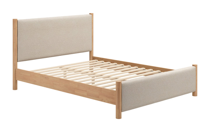 Hadi Queen Bed Beige & Natural