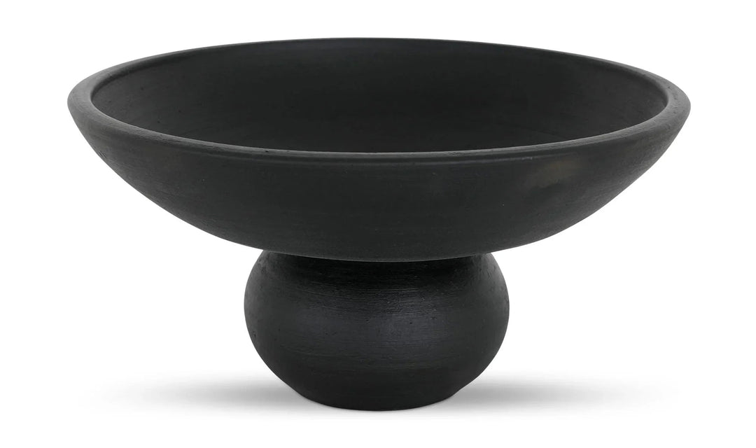 Asha Decorative Bowl Black Terracotta - SwayLiving