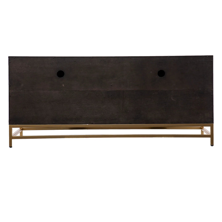 SwayLiving Rolliston Contemporary 4-Door Media Console MEDIA + TV STANDS