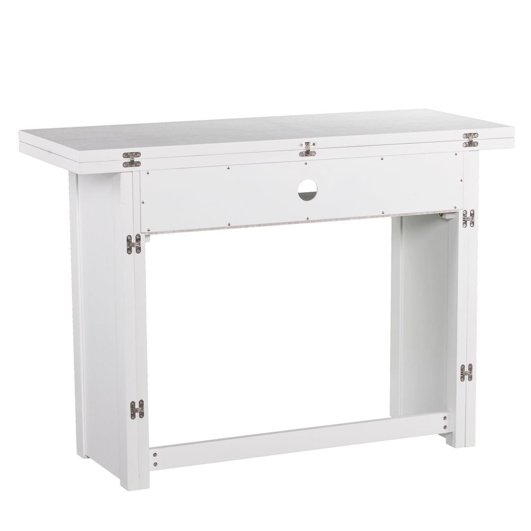 SwayLiving Kempsey Convertible Console-to-Dining Table - White DINING TABLES