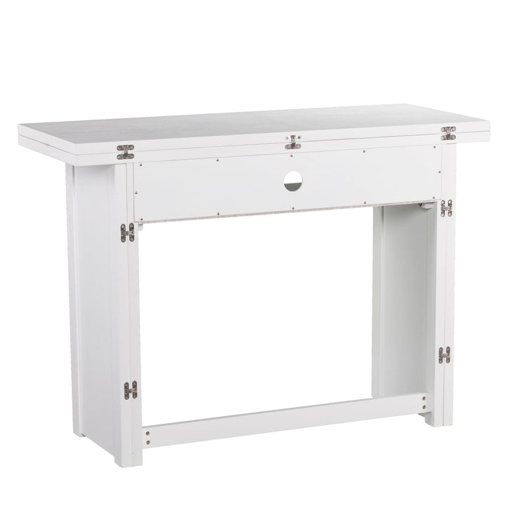 SwayLiving Kempsey Convertible Console-to-Dining Table - White DINING TABLES
