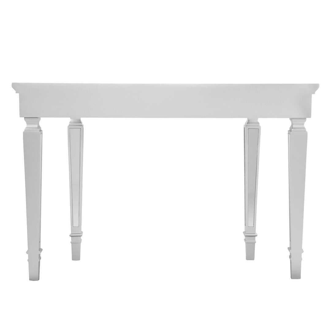 SwayLiving Glenview Glam Mirrored Console Table - Matte Silver CONSOLE TABLES