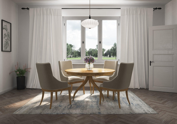 SwayLiving Timeless Solar Spider Leg Pedestal Dining Table in Sun Bleached Cherry DINING TABLES