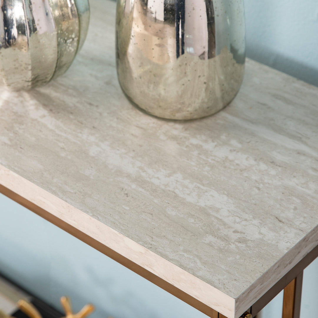 SwayLiving Brexlyn Faux Stone Console Table CONSOLE TABLES
