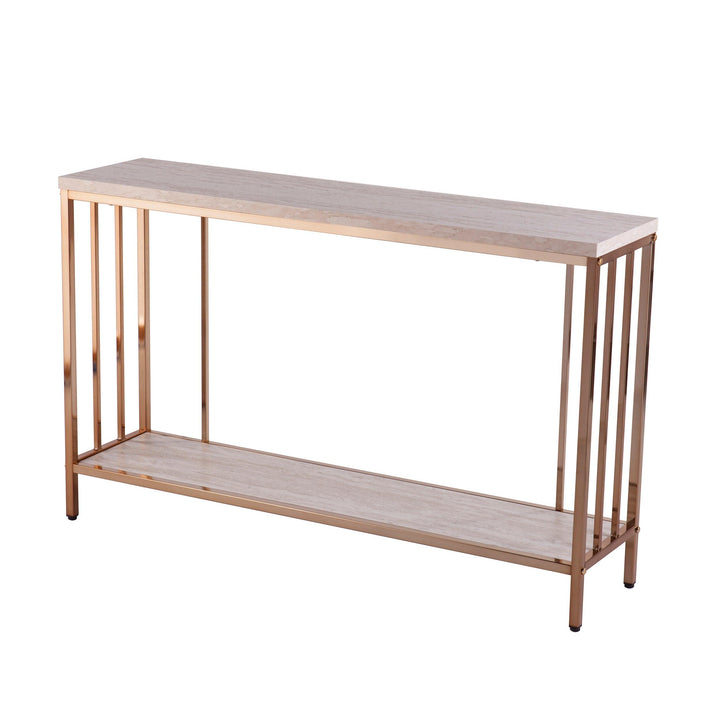 SwayLiving Brexlyn Faux Stone Console Table CONSOLE TABLES