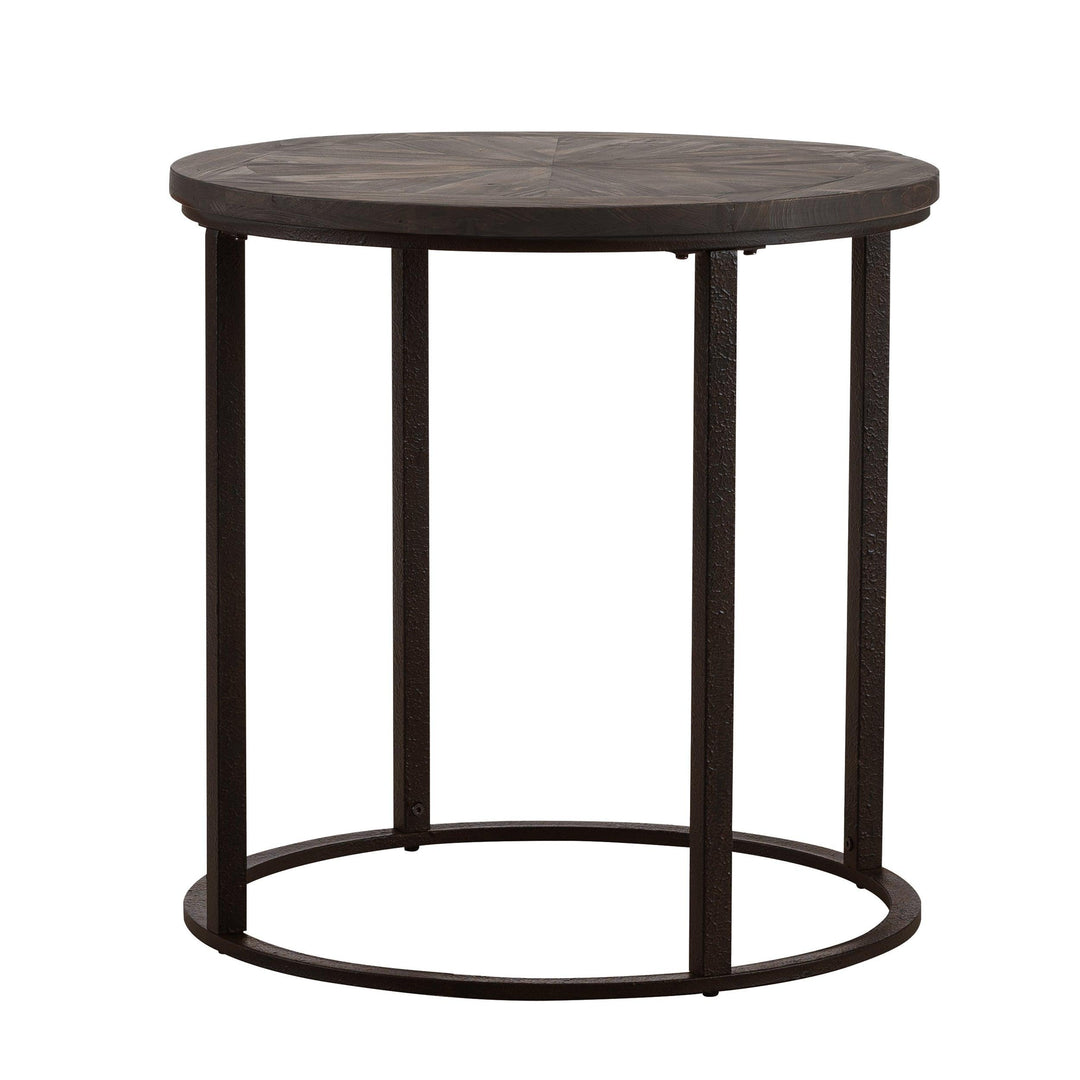 SwayLiving Landsmill Round Industrial End Table ACCENT TABLES