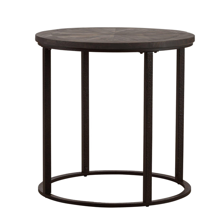 SwayLiving Landsmill Round Industrial End Table ACCENT TABLES