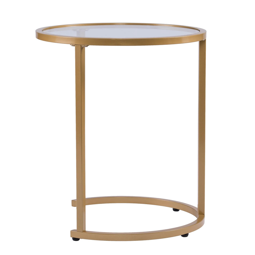 SwayLiving Evelyn Glam Nesting Side Table 2pc Set – Gold ACCENT TABLES