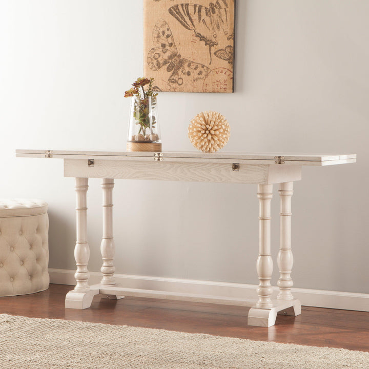 SwayLiving Edenderry Farmhouse Folding Trestle Console to Dining Table DINING TABLES