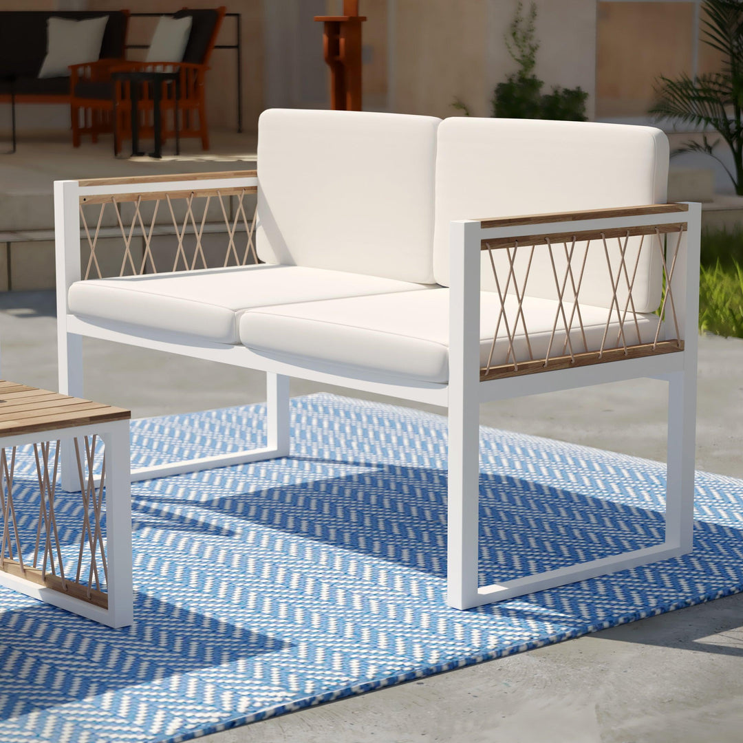 SwayLiving Wallmond Cushioned Outdoor Loveseat/Settee OUTDOOR CHAISE LOUNGES