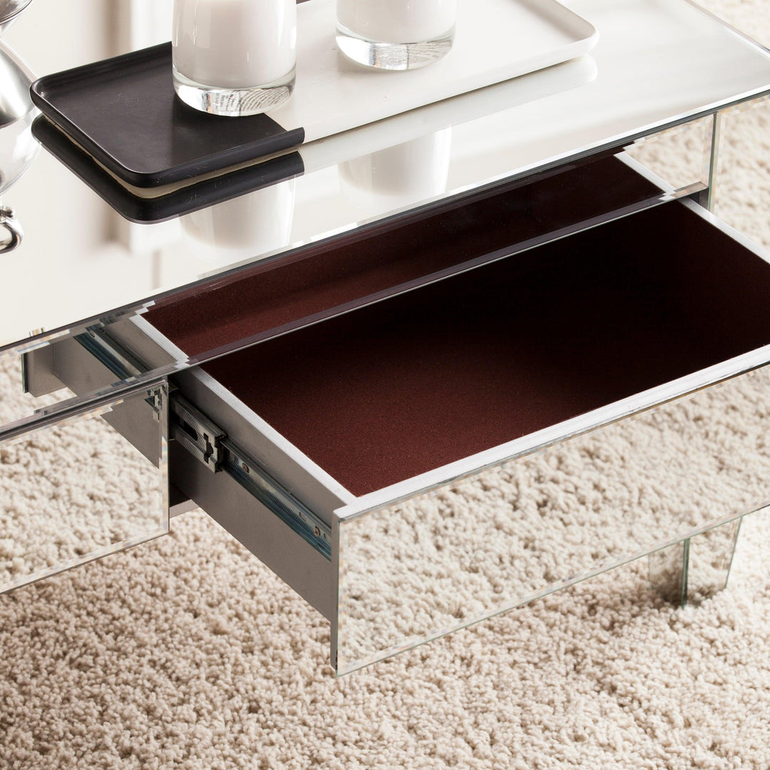 SwayLiving Darien Mirrored Coffee Table w/ Storage COFFEE TABLES