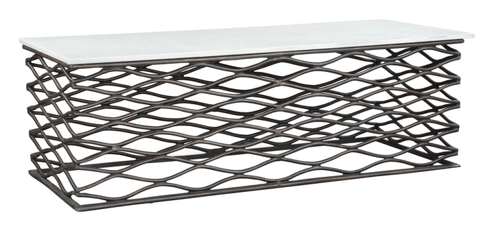 SwayLiving Duchess Coffee Table White & Antique Bronze COFFEE TABLES